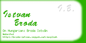 istvan broda business card